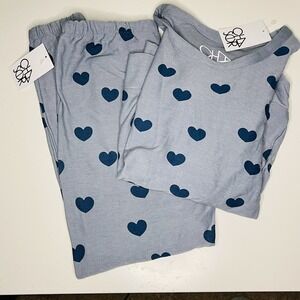 Chaser Blue Hearts‎ Top & Pant Set S